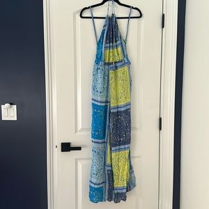 Aerie Blue and Green Patterned Jumpsuit